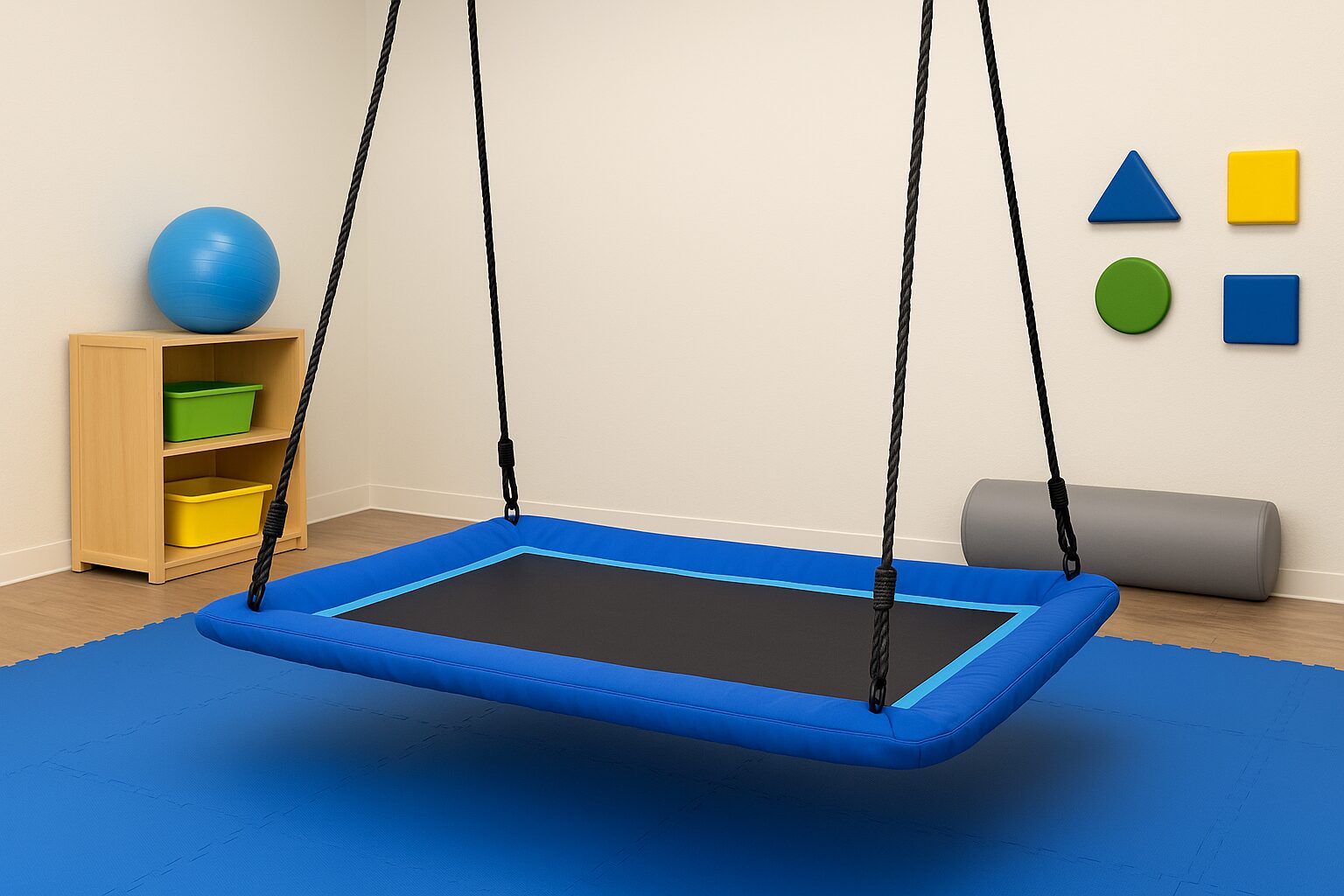 Square therapy platform swing