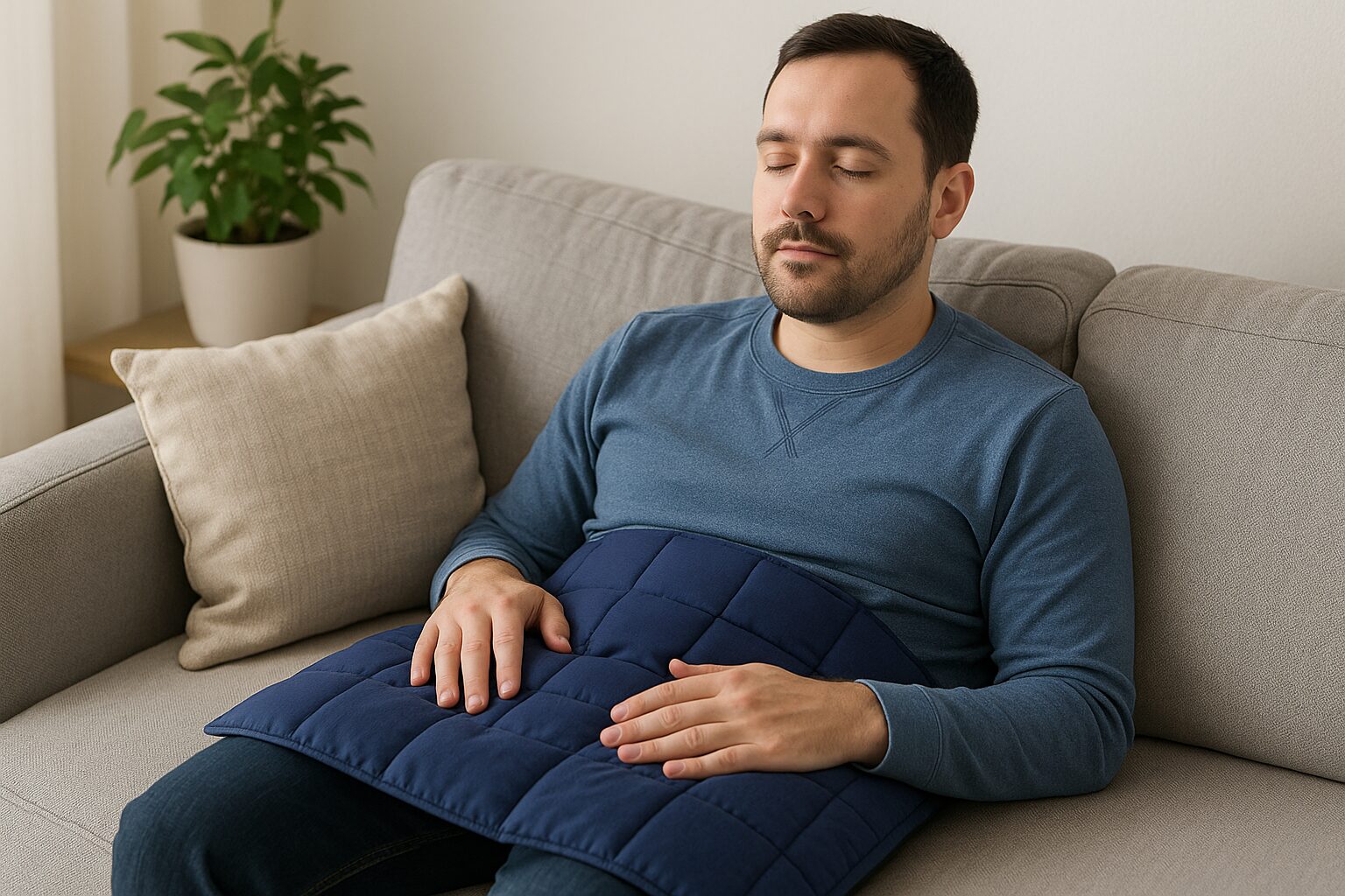Weighted lap pad