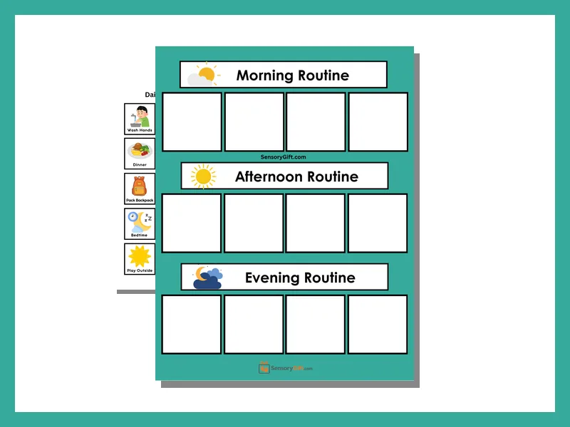 Daily Visual Schedule with 20 Activity Cards preview