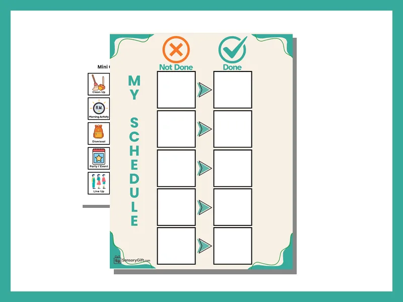 Classroom Mini Visual Schedule with Cards preview