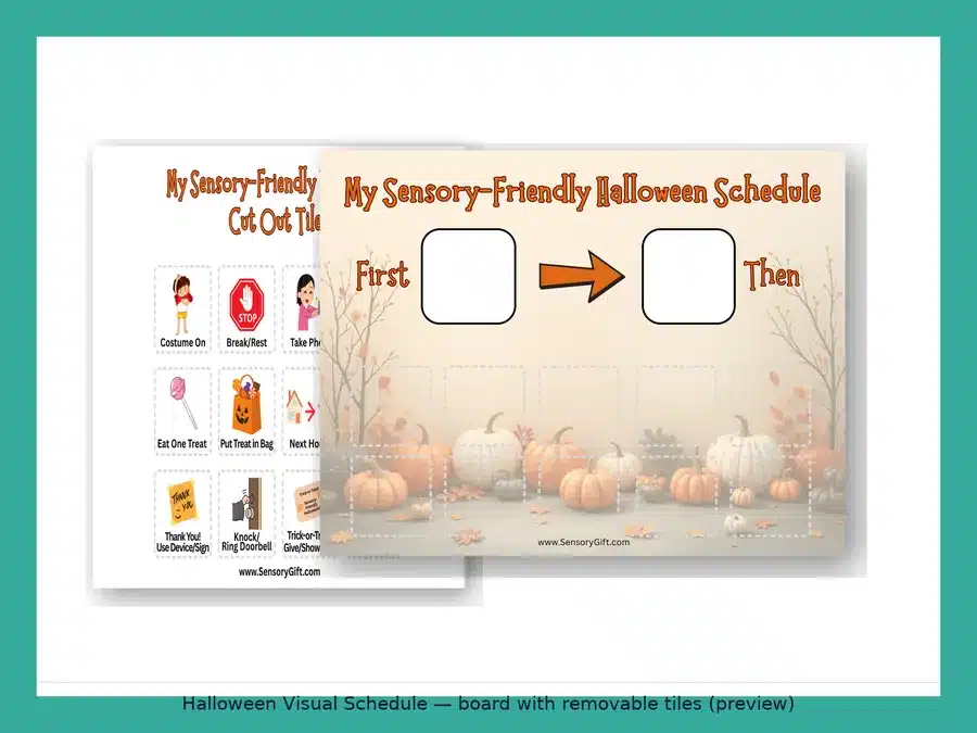 Preview: Visual Schedule board with 12 cut-out tiles