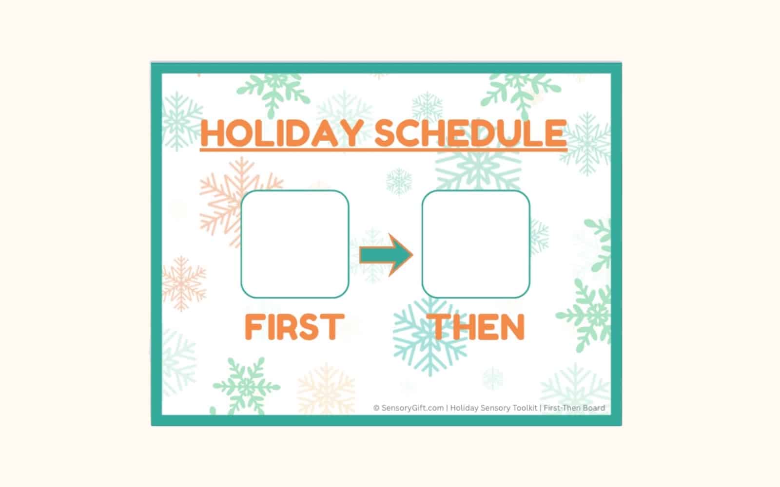 First–Then holiday visual schedule (preview)