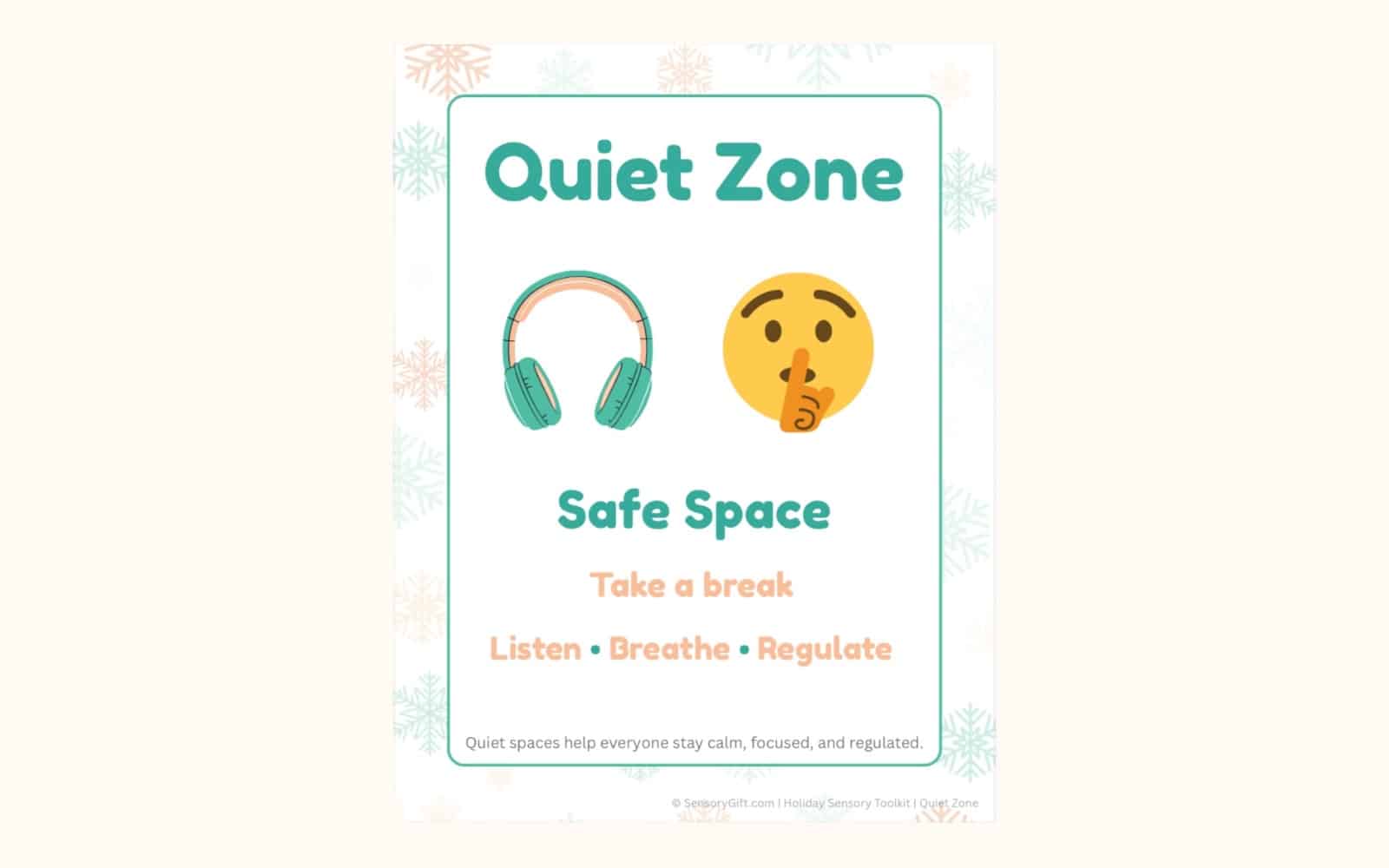 Quiet Zone door sign (preview)